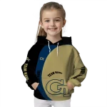 personalized georgia tech yellow jackets minimalist design gold black hoodie best selling