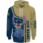 personalized georgia tech yellow jackets stitch gold hoodie best selling