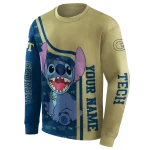 personalized georgia tech yellow jackets stitch gold hoodie best selling