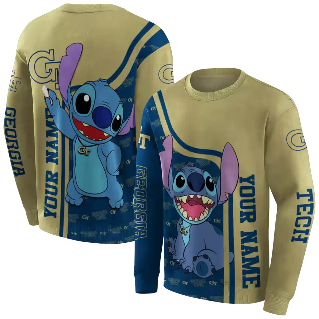 personalized georgia tech yellow jackets stitch gold hoodie premium grade personalized georgia tech yellow jackets stitch gold hoodie premium grade