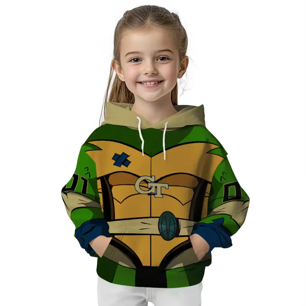 personalized georgia tech yellow jackets superhero armor gold green hoodie top rated personalized georgia tech yellow jackets superhero armor gold green hoodie top rated