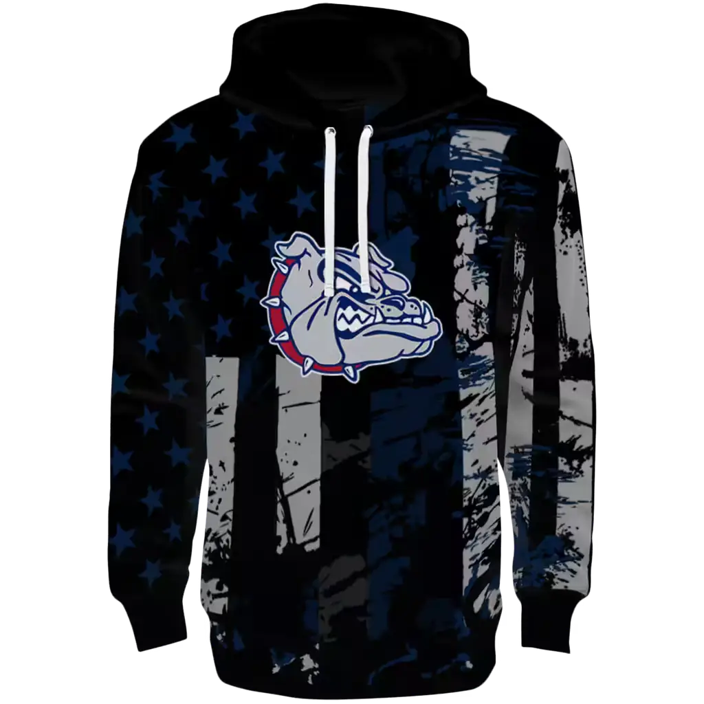 personalized gonzaga bulldogs distressed flag blue black hoodie best selling personalized gonzaga bulldogs distressed flag blue black hoodie best selling