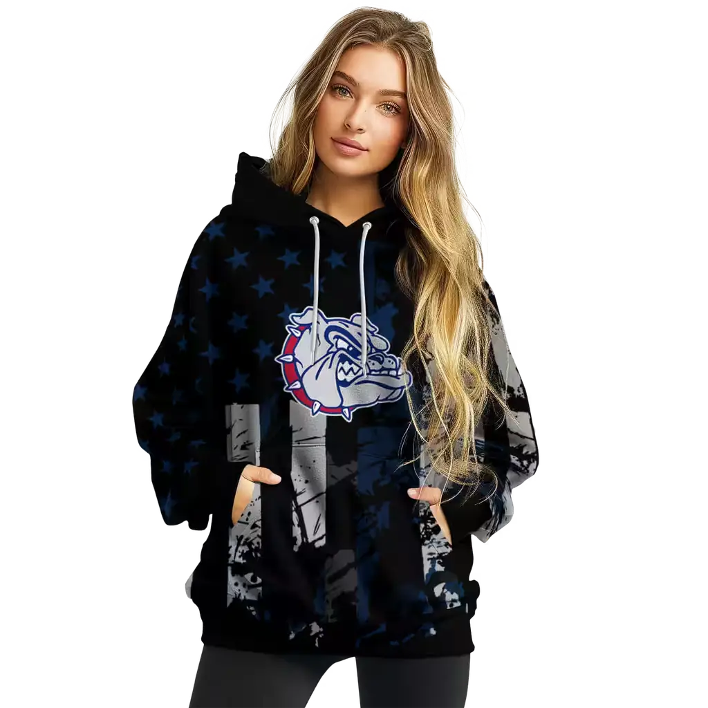 personalized gonzaga bulldogs distressed flag blue black hoodie high quality personalized gonzaga bulldogs distressed flag blue black hoodie high quality