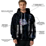 personalized gonzaga bulldogs distressed flag blue black hoodie best selling