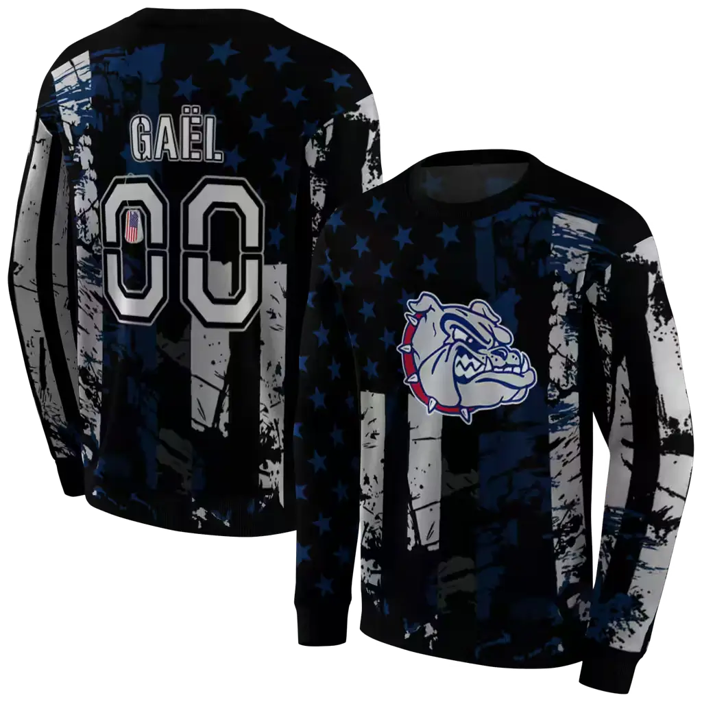 personalized gonzaga bulldogs distressed flag blue black hoodie premium grade personalized gonzaga bulldogs distressed flag blue black hoodie premium grade