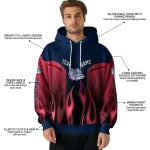 personalized gonzaga bulldogs flame design blue hoodie best selling