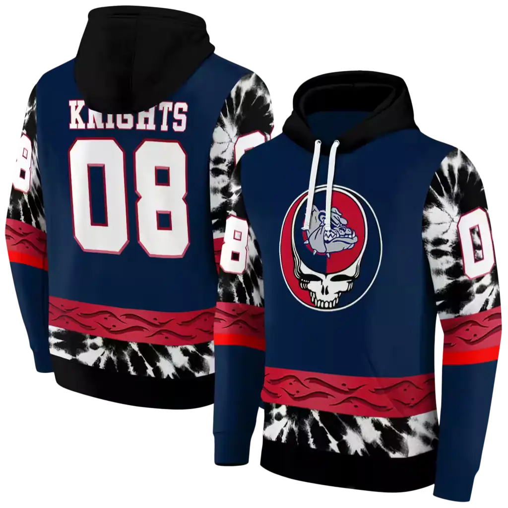 personalized gonzaga bulldogs grateful vibes blue hoodie fashion forward personalized gonzaga bulldogs grateful vibes blue hoodie fashion forward