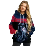 personalized gonzaga bulldogs grim reaper blue black hoodie best selling