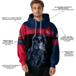 personalized gonzaga bulldogs grim reaper blue black hoodie best selling