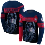 personalized gonzaga bulldogs grim reaper blue black hoodie best selling