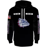 personalized gonzaga bulldogs punisher skull black hoodie best selling