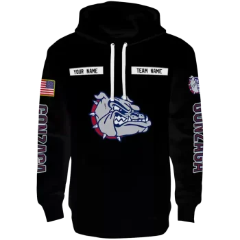personalized gonzaga bulldogs punisher skull black hoodie best selling