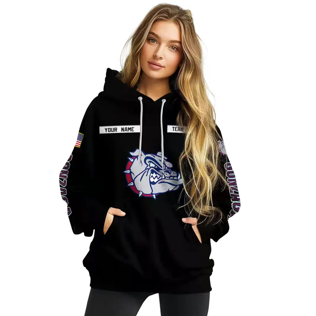 personalized gonzaga bulldogs punisher skull black hoodie high quality personalized gonzaga bulldogs punisher skull black hoodie high quality