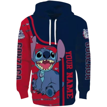 personalized gonzaga bulldogs stitch blue hoodie best selling