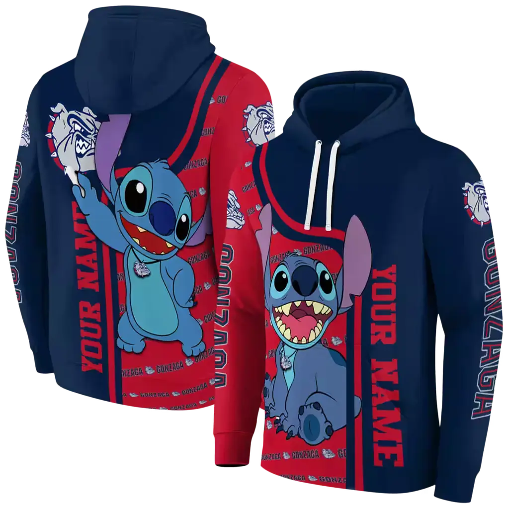 personalized gonzaga bulldogs stitch blue hoodie fashion forward personalized gonzaga bulldogs stitch blue hoodie fashion forward