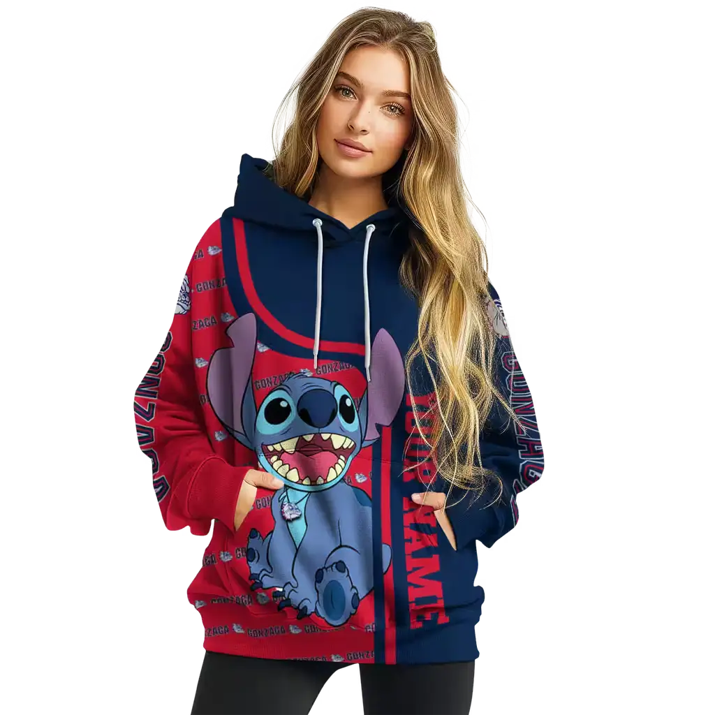 personalized gonzaga bulldogs stitch blue hoodie high quality personalized gonzaga bulldogs stitch blue hoodie high quality