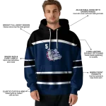 personalized gonzaga bulldogs striped pattern blue hoodie best selling