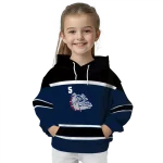 personalized gonzaga bulldogs striped pattern blue hoodie best selling