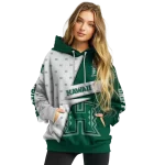 personalized hawaii rainbow warriors abstract shape green hoodie best selling