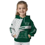 personalized hawaii rainbow warriors abstract shape green hoodie best selling