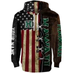 personalized hawaii rainbow warriors american pride hoodie best selling