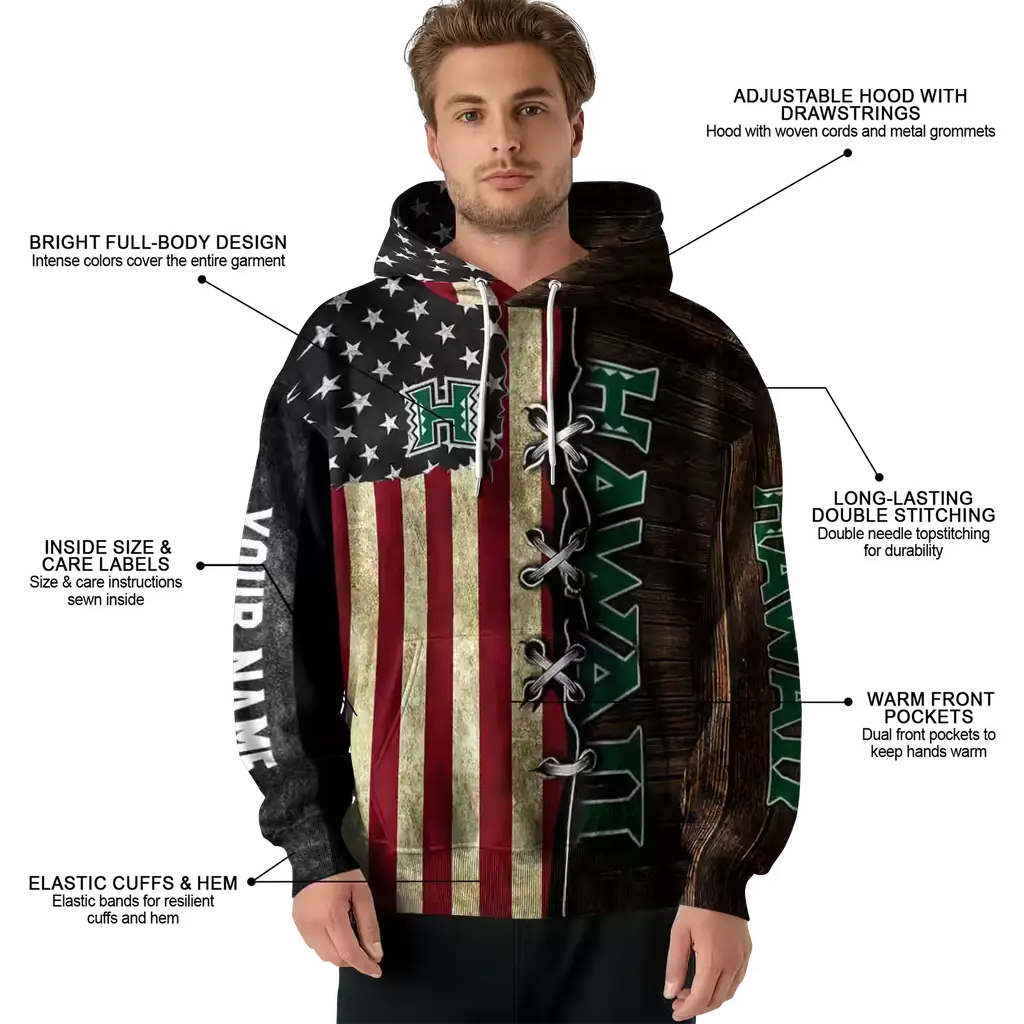 personalized hawaii rainbow warriors american pride hoodie latest model personalized hawaii rainbow warriors american pride hoodie latest model