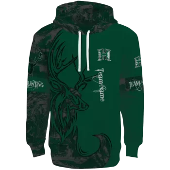 personalized hawaii rainbow warriors deer silhouette green hoodie best selling