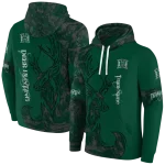 personalized hawaii rainbow warriors deer silhouette green hoodie best selling