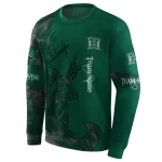 personalized hawaii rainbow warriors deer silhouette green hoodie best selling
