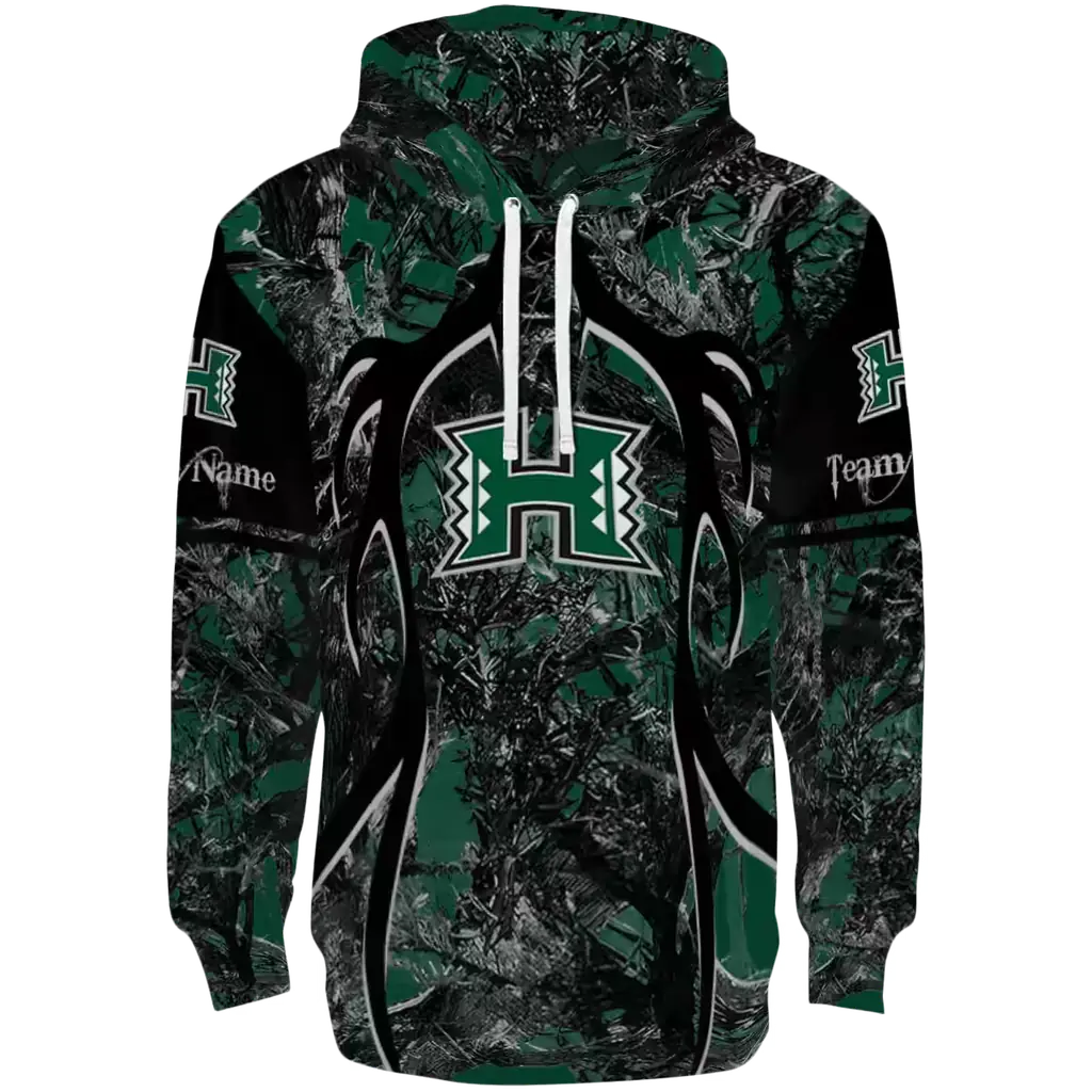 personalized hawaii rainbow warriors hunting theme green black hoodie best selling personalized hawaii rainbow warriors hunting theme green black hoodie best selling
