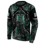 personalized hawaii rainbow warriors hunting theme green black hoodie best selling