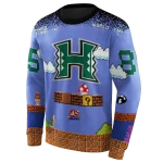 personalized hawaii rainbow warriors mario blue black hoodie best selling