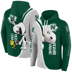 personalized hawaii rainbow warriors peeking snoopy green hoodie best selling