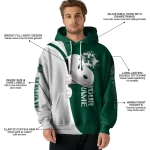 personalized hawaii rainbow warriors peeking snoopy green hoodie best selling