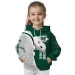 personalized hawaii rainbow warriors peeking snoopy green hoodie best selling