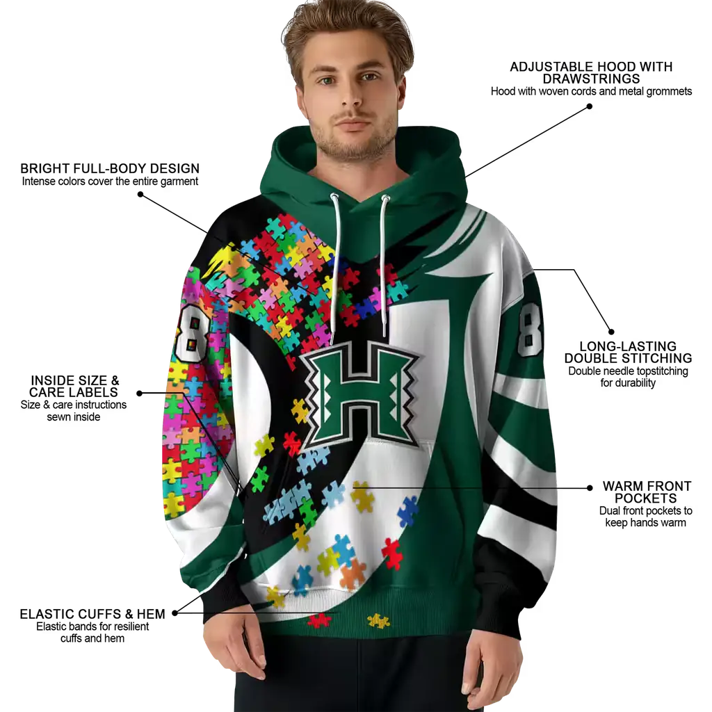 personalized hawaii rainbow warriors puzzle pieces green hoodie latest model personalized hawaii rainbow warriors puzzle pieces green hoodie latest model