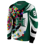 personalized hawaii rainbow warriors puzzle pieces green hoodie best selling