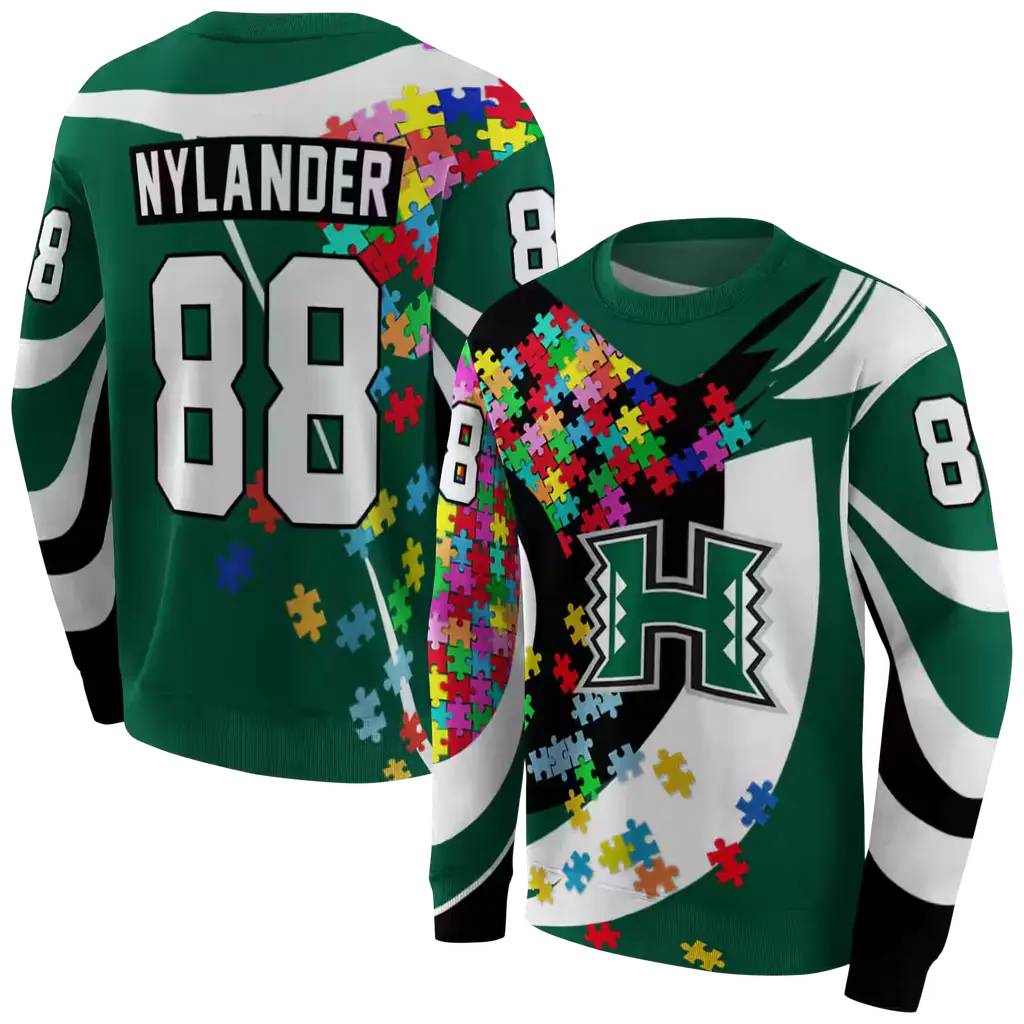 personalized hawaii rainbow warriors puzzle pieces green hoodie premium grade personalized hawaii rainbow warriors puzzle pieces green hoodie premium grade