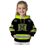 personalized hawaii rainbow warriors safety motif black neon green hoodie best selling