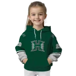 personalized hawaii rainbow warriors striped sleeves green hoodie best selling