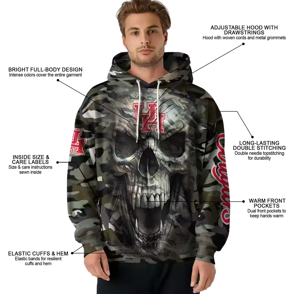 personalized houston cougars camo skull hoodie latest model personalized houston cougars camo skull hoodie latest model