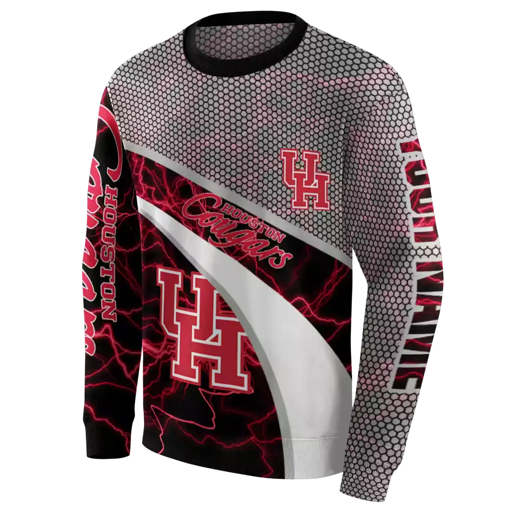 personalized houston cougars hexagonal mesh red black gray hoodie new arrival personalized houston cougars hexagonal mesh red black gray hoodie new arrival