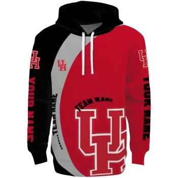 personalized houston cougars minimalist design red black hoodie best selling