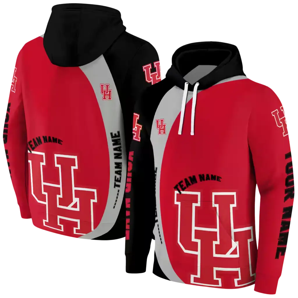 personalized houston cougars minimalist design red black hoodie fashion forward personalized houston cougars minimalist design red black hoodie fashion forward