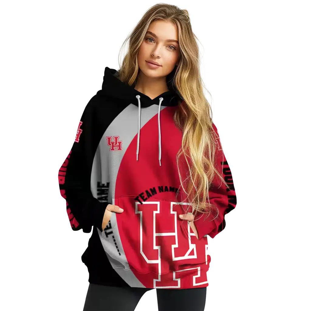 personalized houston cougars minimalist design red black hoodie high quality personalized houston cougars minimalist design red black hoodie high quality