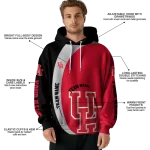 personalized houston cougars minimalist design red black hoodie best selling