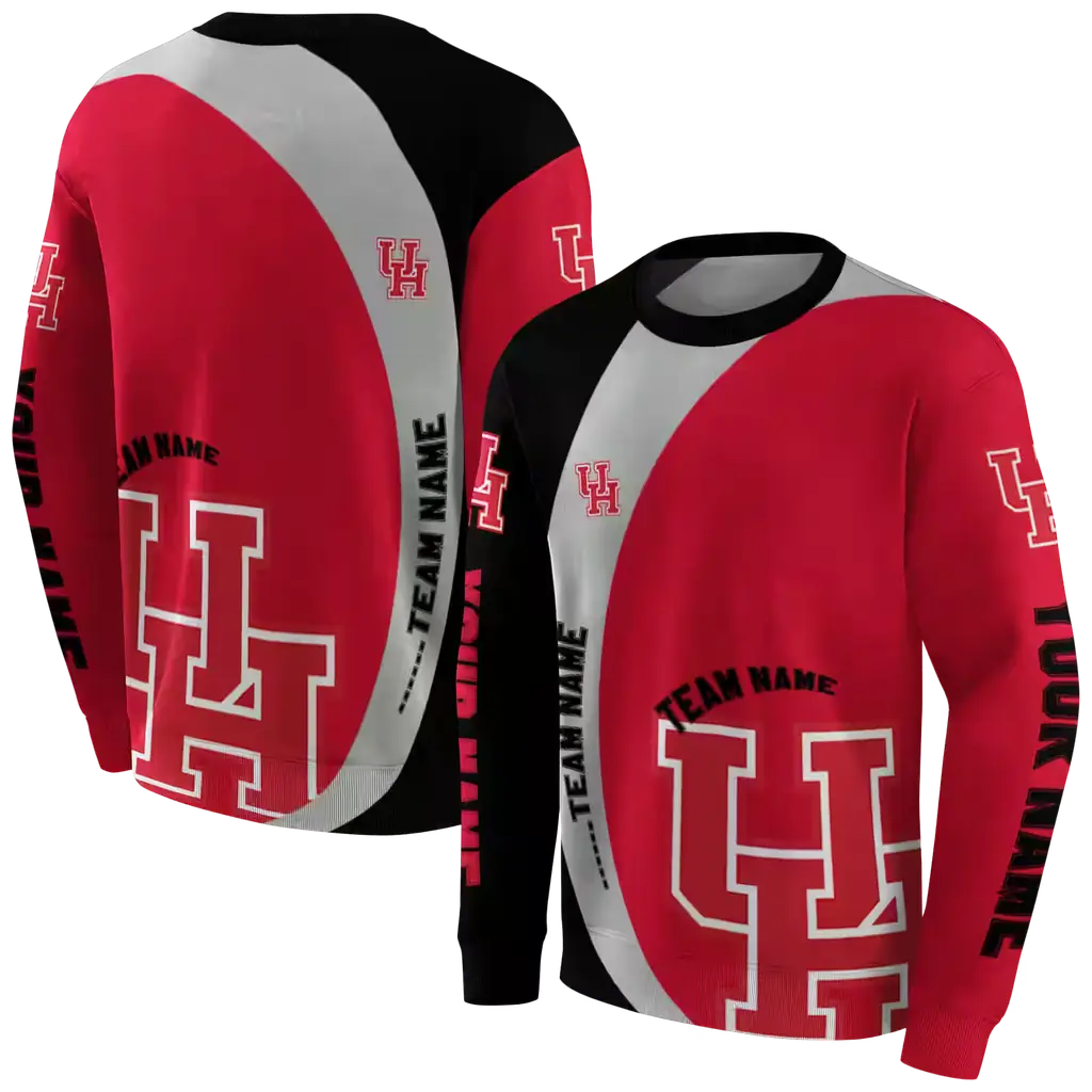 personalized houston cougars minimalist design red black hoodie premium grade personalized houston cougars minimalist design red black hoodie premium grade