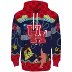 personalized houston cougars spongebob patrick star red navy hoodie best selling