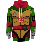 personalized houston cougars superhero armor red green hoodie best selling