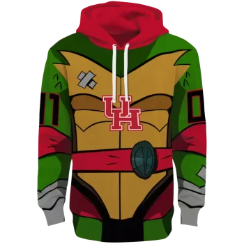 personalized houston cougars superhero armor red green hoodie best selling